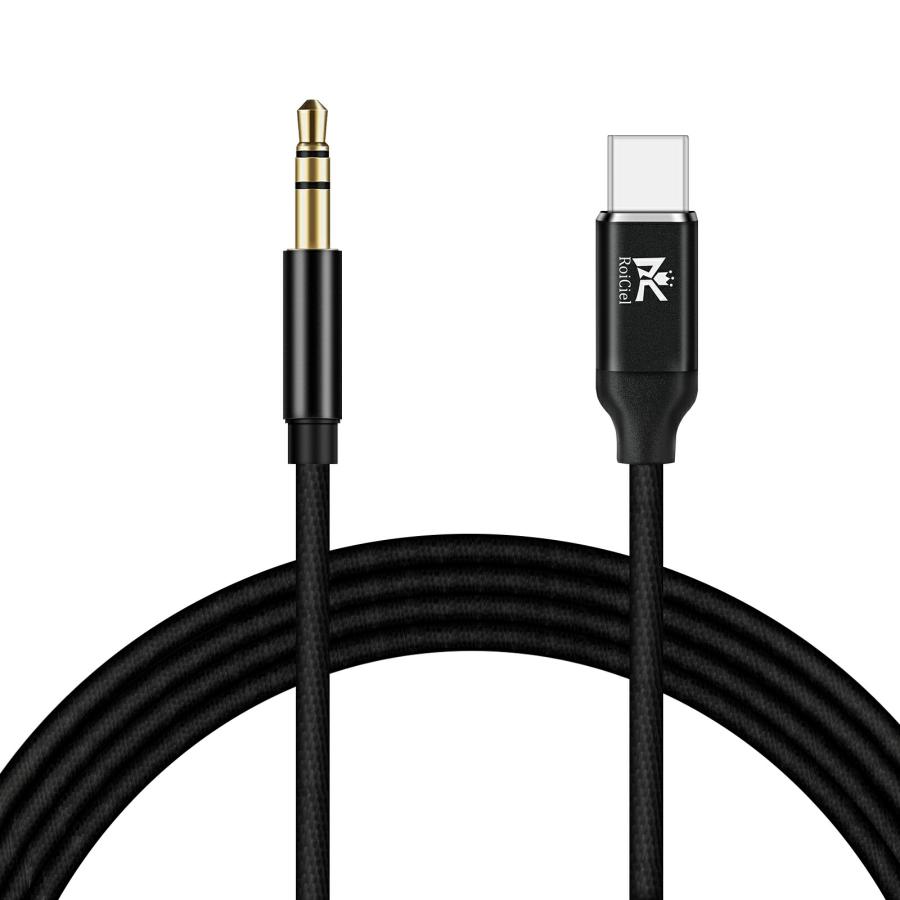 RoiCiel AUX Type C オス to 3.5mm オスジャックUSB-C auxケーブル 1m
