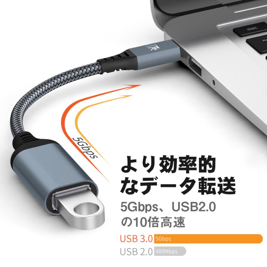 半額】 RoiCiel USB変換ケーブル Type OTGケーブル USB-C(オス)＆USB-A3.0(メス)変換アダプタ C  タブレットType-C端末とType-A機器接続対応 USB Androidスマホ アンドロイド用充電器（USB）