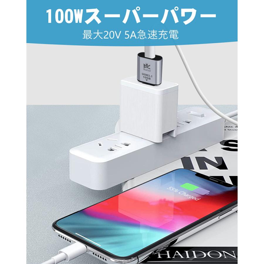 RoiCiel Type C(メス)からType A(オス)へUSB3.1 Gen 2変換アダプター