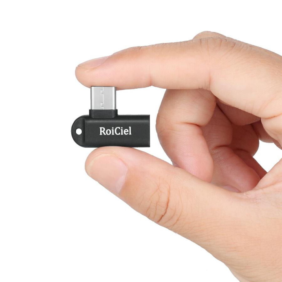 2個セット】RoiCiel L字型MicroからType-Cへ変換アダプター/変換 