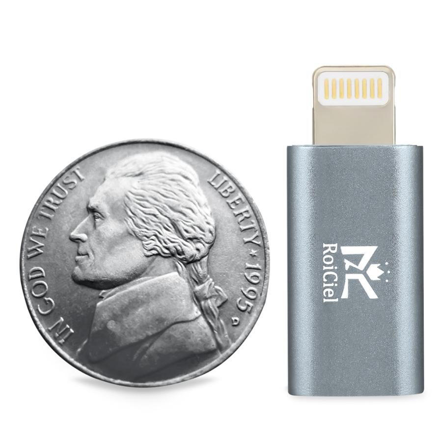 【2個セット】RoiCiel Micro(microB)からLightningへアルミニウム合金製変換アダプター/変換コネクター マイクロto ライトニング対応急速充電/データ転送|koreyoshi|09