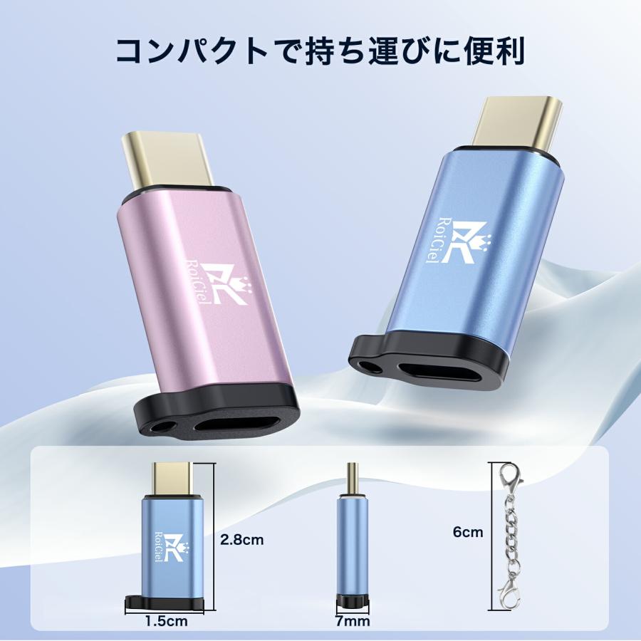 RoiCiel LightningからType-Cへアルミニウム合金製変換アダプター