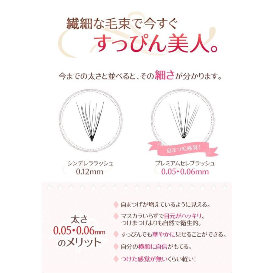 まつげエクステ キット C 0.06mm 極細 束タイプ 新12点セット
