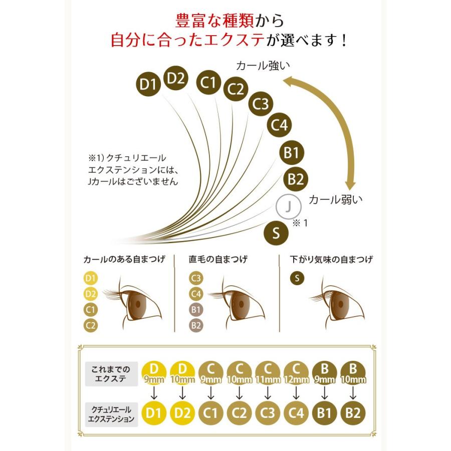 まつげエクステ キット D 6点 セルフ 大人アイ クチュリエール1列 選べる豊富なカール1本タイプ 2個&選べる日本製超低刺激グルー |  | 03