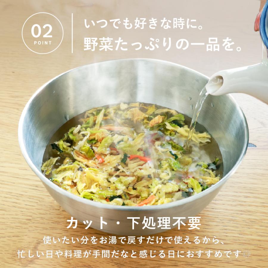 380円オフ 乾燥野菜 国産 DRYVEGETABLE 140ｇドライベジ ミックス 野菜 一人暮らし 常備菜 時短 キャベツ 白菜 小松菜 人参 大根 玉ねぎ 野菜｜korin｜12