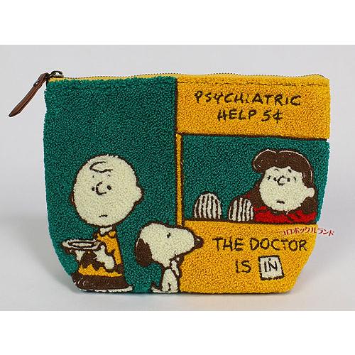 SNOOPYサガラ刺繍ポーチ（もぐもぐ） : コロボックルランド ヤフー店