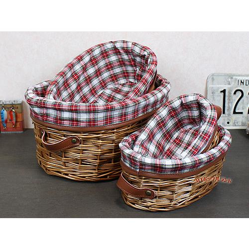 SALE】オーバルバスケットセット（タータンチェック） : コロボックル