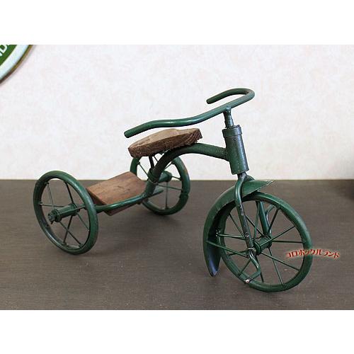 SALE】アイアンオブジェ（三輪車・グリーン） : コロボックル