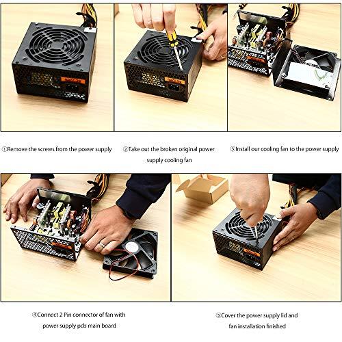 PANO-MOUNTS 冷却ファン120mm 12cm 大風量 12025 DC 12V 120x120x25mm 2ピンパソコン用 2個いり｜korokoro-shop｜07