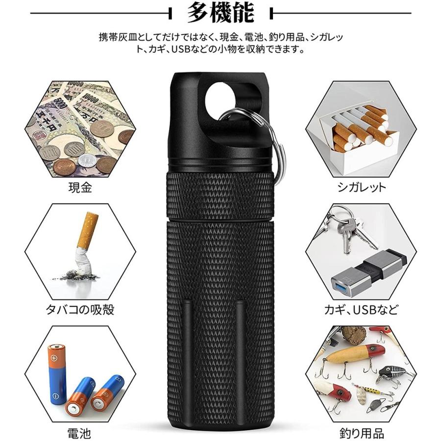 ランキング第1位 携帯灰皿 車用灰皿 おしゃれ はいざら 完全防水 におわない 密閉 カラビナ付き ふた付き アウトドア アッシュトレイ ポータブル 携帯用 Aynaelda Com
