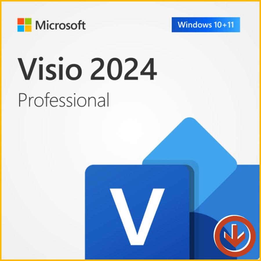 Microsoft Visio Professional 2024 オンラインコード版 PC1台 visio 2024 | マイクロソフト