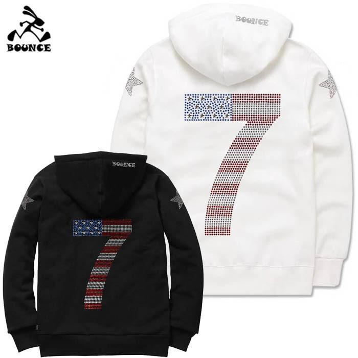送料無料 Bounce バウンス Usa No 7 アメリカ7番 ラインストーンロゴ ジップアップパーカー オリジナル Disco J Bou 17w Ziper4 ストリートファッションbounce 通販 Yahoo ショッピング
