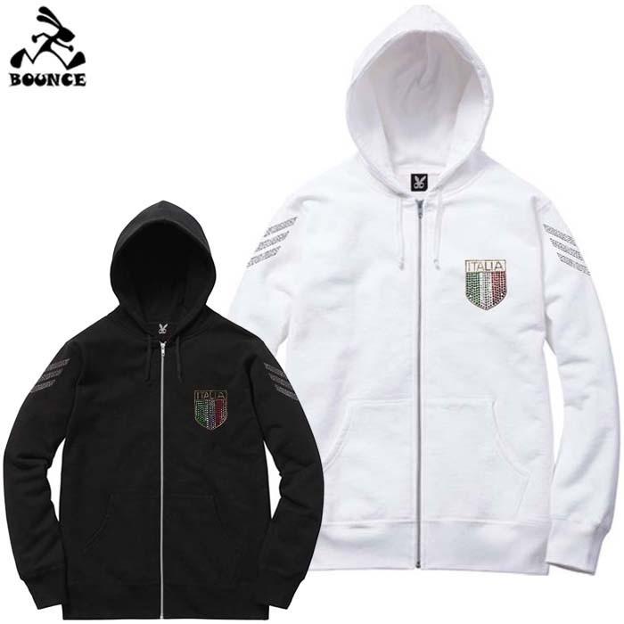 送料無料 Bounce バウンス Italy Mark イタリア マーク ラインストーンロゴ ジップアップパーカー オリジナル Disco J Bou 19fw Ziper11 ストリートファッションbounce 通販 Yahoo ショッピング