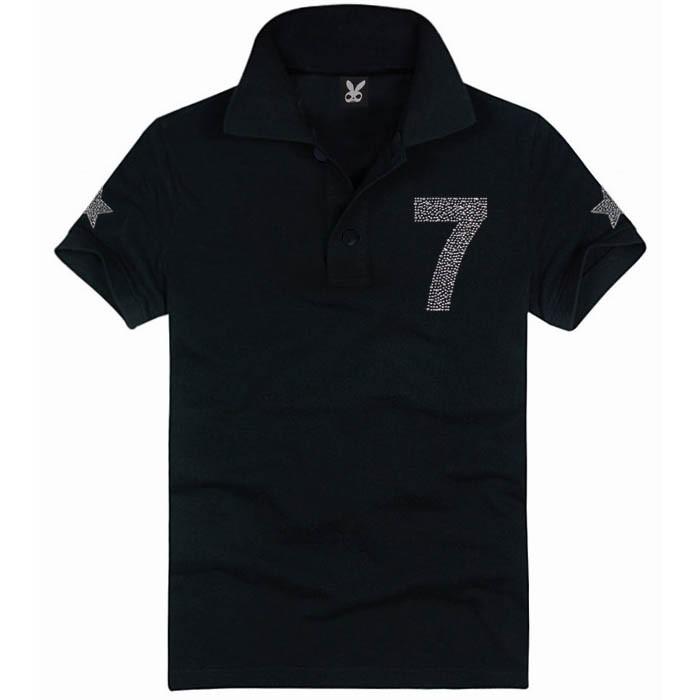 送料無料 [BOUNCE] バウンス NO.7番 ラインストーンロゴ コットン