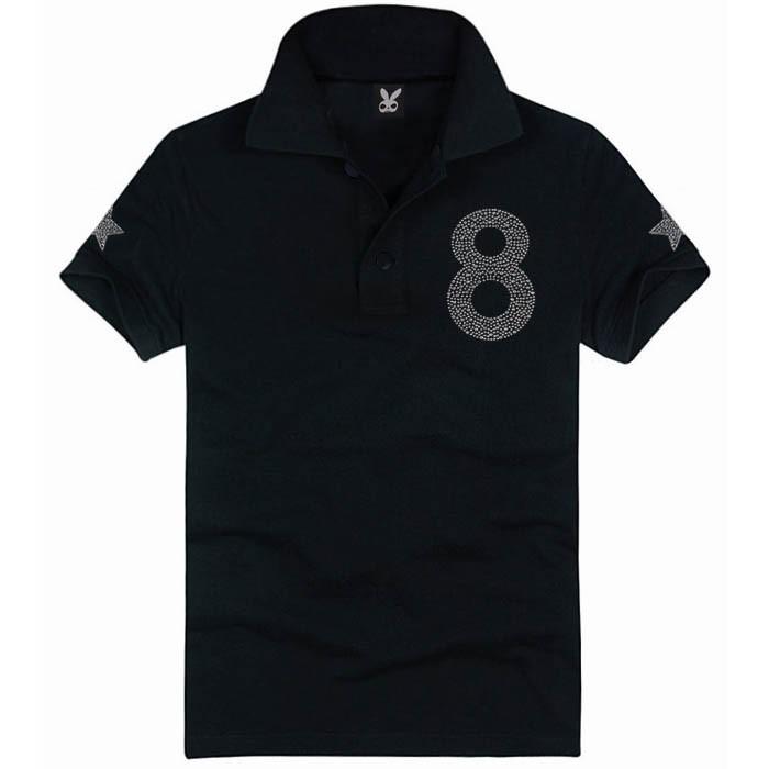 メガバス ito ラインストーン ポロシャツ黒M メガバスロゴ mb 未着用品 送料無料 [BOUNCE] バウンス NO.8番 ラインストーンロゴ コットン