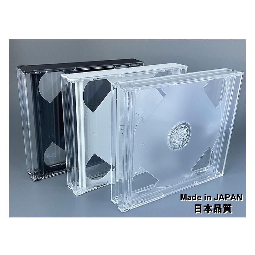 CD2枚、グッズ等 代行品4点 CDケース 日本製 4枚用マルチケース本体64個 国産品 黒グレー ホワイト