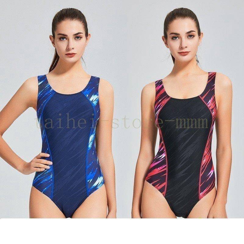 人気激安 水着 レディース 体型カバー スポーツ フィットネス 競泳用水着 パット付き 袖なし ワンピース水着 水泳 練習用 女性 スイムウェア スイミング水着 防水速乾性