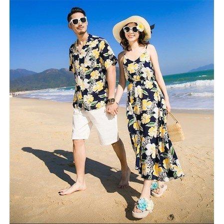 アロハシャツ メンズ 結婚式 親子コーデ ハワイ沖縄海旅行 ペアルック 父の日 親子 お揃い ワンピース 花柄リゾート 家族お Pa957 小坂商会 通販 Yahoo ショッピング
