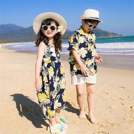 アロハシャツ メンズ 結婚式 親子コーデ ハワイ沖縄海旅行 ペアルック 父の日 親子 お揃い ワンピース 花柄リゾート 家族お Pa957 小坂商会 通販 Yahoo ショッピング