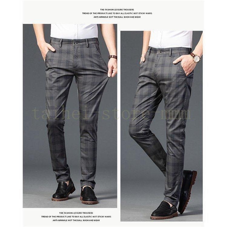 今年人気のブランド品や メンズウエア スラックス メンズ ビジネススラックス ストレッチパンツ ゴルフウエア メンズ パンツ ビジネススラックス ストレッチパンツ 紳士パンツ チェックパンツ チェック柄 オシャレ 春夏秋 Www Threeriversofs Com