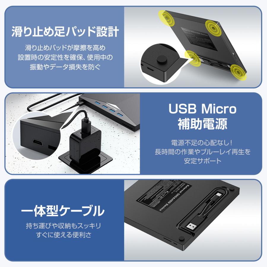 ブルーレイドライ DVDドライブ 外付け USB3.0 ポータブル ブルーレイドライ DVDドライブ 外付け USB3.0 ポータブル