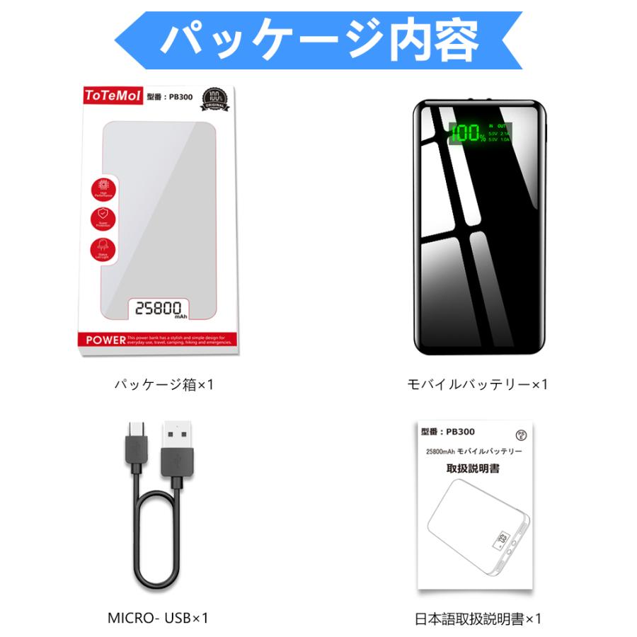 モバイルバッテリー 大容量 30000mAh 2台同時充電 スマホ充電器 iPhone android 各種対応 急速充電 PSE認証 残量表示 携帯充電器 アウトドア 敬老の日 おすすめ｜kosbeauty｜18