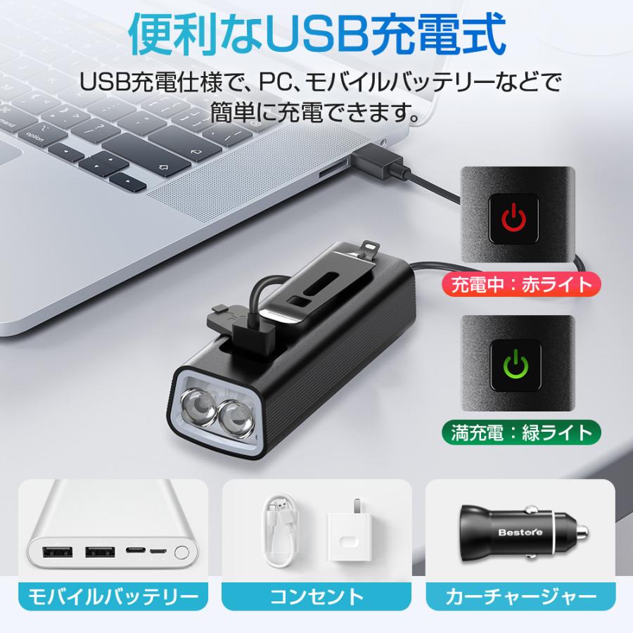 【ランキング1位】 自転車ライト 自転車 ライト 3500mAh 大容量 充電バッテリー機能 防水 ヘッドライト usb  充電式 LED 明るい ハンドル取り付け 多機能｜kosbeauty｜12