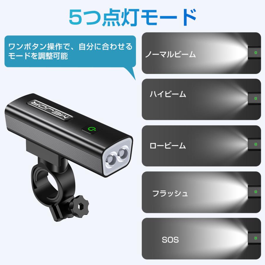 【ランキング1位】 自転車ライト 自転車 ライト 3500mAh 大容量 充電バッテリー機能 防水 ヘッドライト usb  充電式 LED 明るい ハンドル取り付け 多機能｜kosbeauty｜08