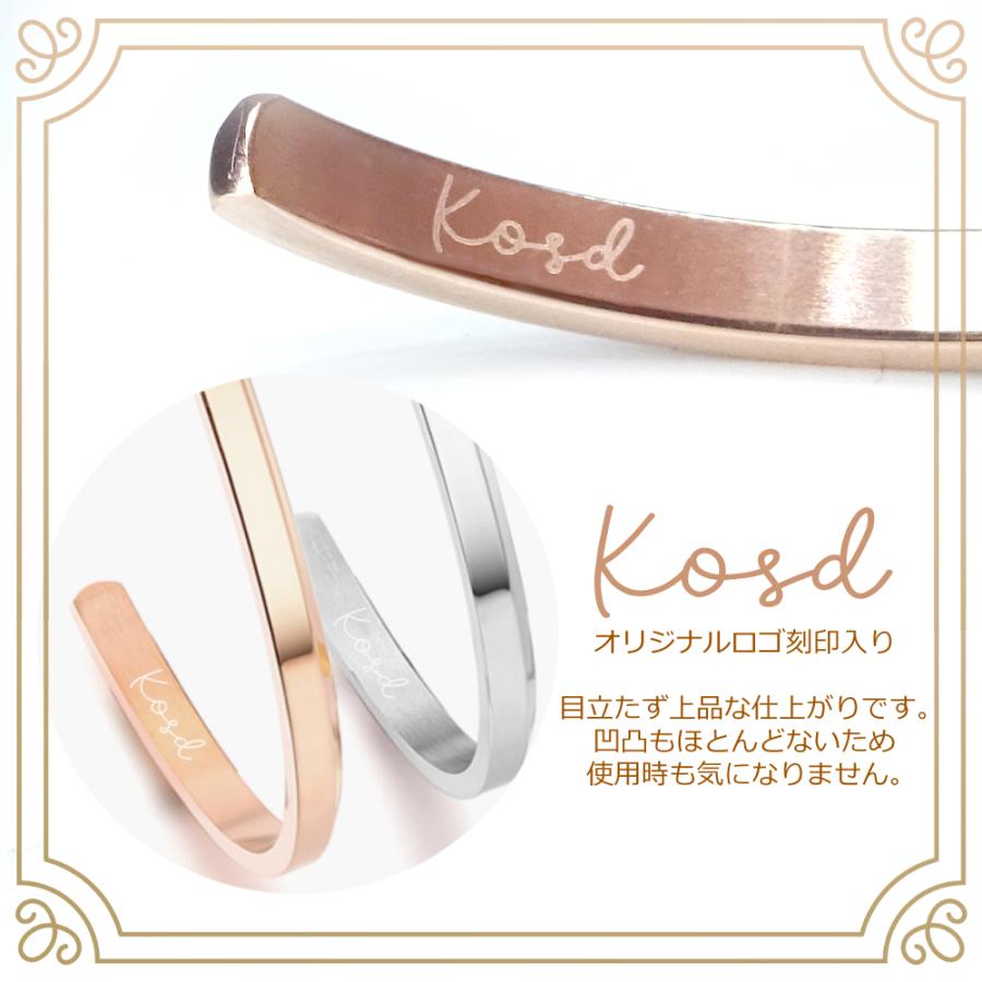 ステンレス ペアバングル ブレスレット バングル つけっぱなし メンズ レディース 細め シンプル シルバー ピンクゴールド |  | 04