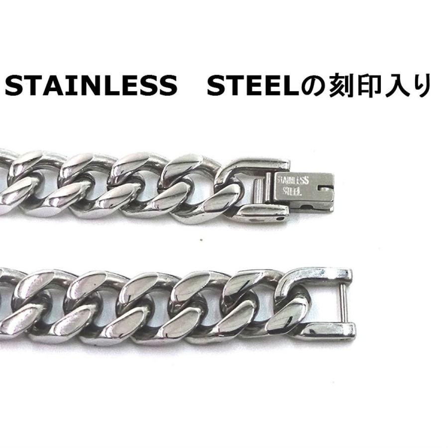 ステンレス 喜平 ブレスレット 幅８ｍｍ4面カット 鏡面仕上げ 中折れ式 ジョイント｜kosd｜04