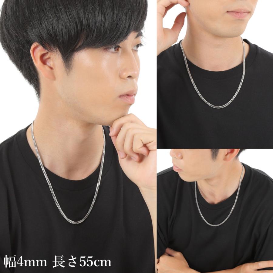 ステンレス ダブル喜平ネックレス 鏡面仕上げ 6面カット 中折れジョイント アレルギー対応 幅4mm :daburu4-6men:京都おかげさまでヤフーショップ 通販 ステンレス ダブル喜平 6面カット ネックレス 55cm 6mm 幅