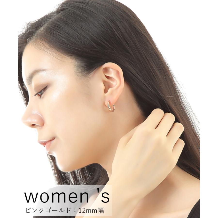 ステンレス フープ ピアス 片耳用 3色セット シルバー ゴールド