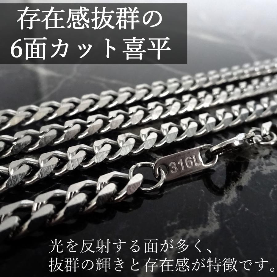 日本製 喜平 ネックレス 6面カット チェーン サージカルステンレス