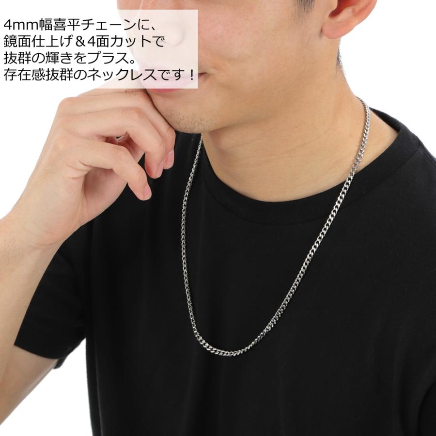 ステンレス 喜平 ネックレス 4面カット 中折れタイプ 鏡面 ステンレス 喜平 ネックレス 4面カット 中折れタイプ 鏡面