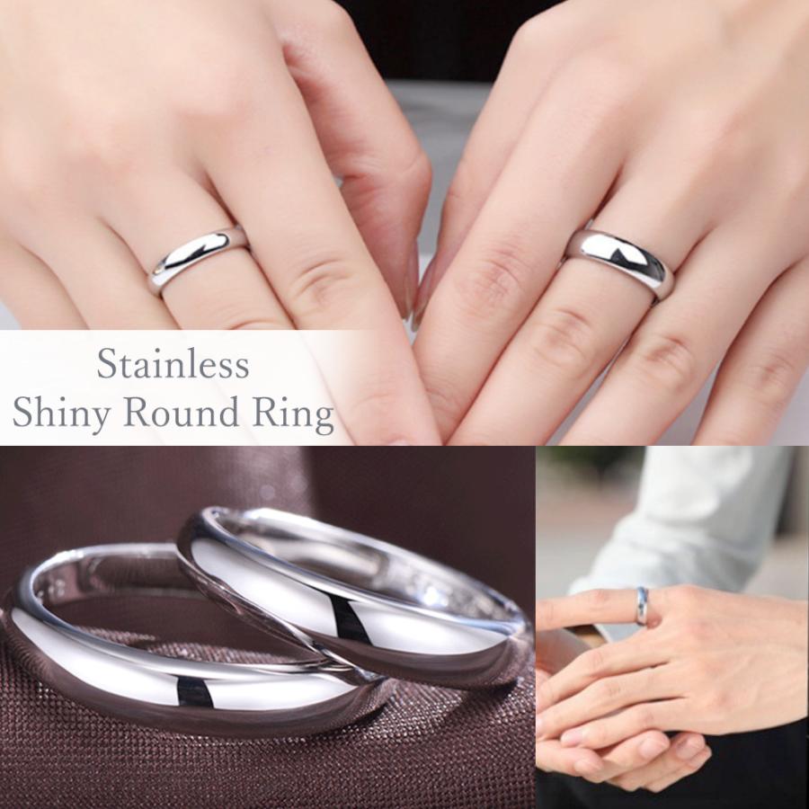 ステンレス リング 甲丸 指輪 鏡面仕上げ シルバー 4mm 6mm レディース メンズ |  | 05