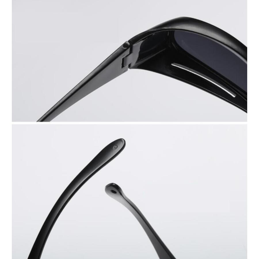 偏光 サングラス UV400 紫外線カット オーバーサングラス 眼鏡の上からかけられる オーバーグラス ６点セット メンズ |  | 16