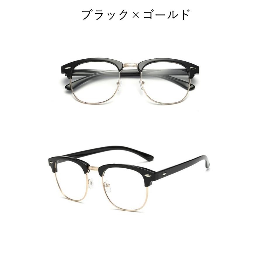 クリアフレーム ボストン型 PCメガネ PCメガネ ブルーライトカット 透明レンズ ボストンタイプ クリア