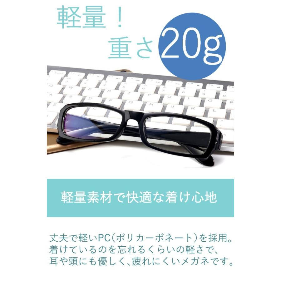 レディース PCメガネ ブルーライトカット UVカット 透明レンズ