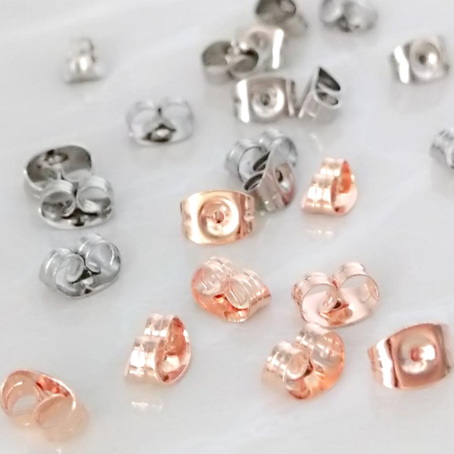 金属アレルギー対応 サージカルステンレス製 ピアス用 キャッチ スペア