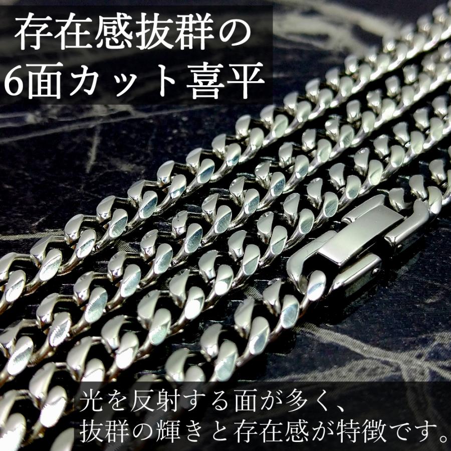 ステンレス 喜平ネックレス 鏡面仕上げ 6面カット 中折れジョイント 幅5mm|kosd|03