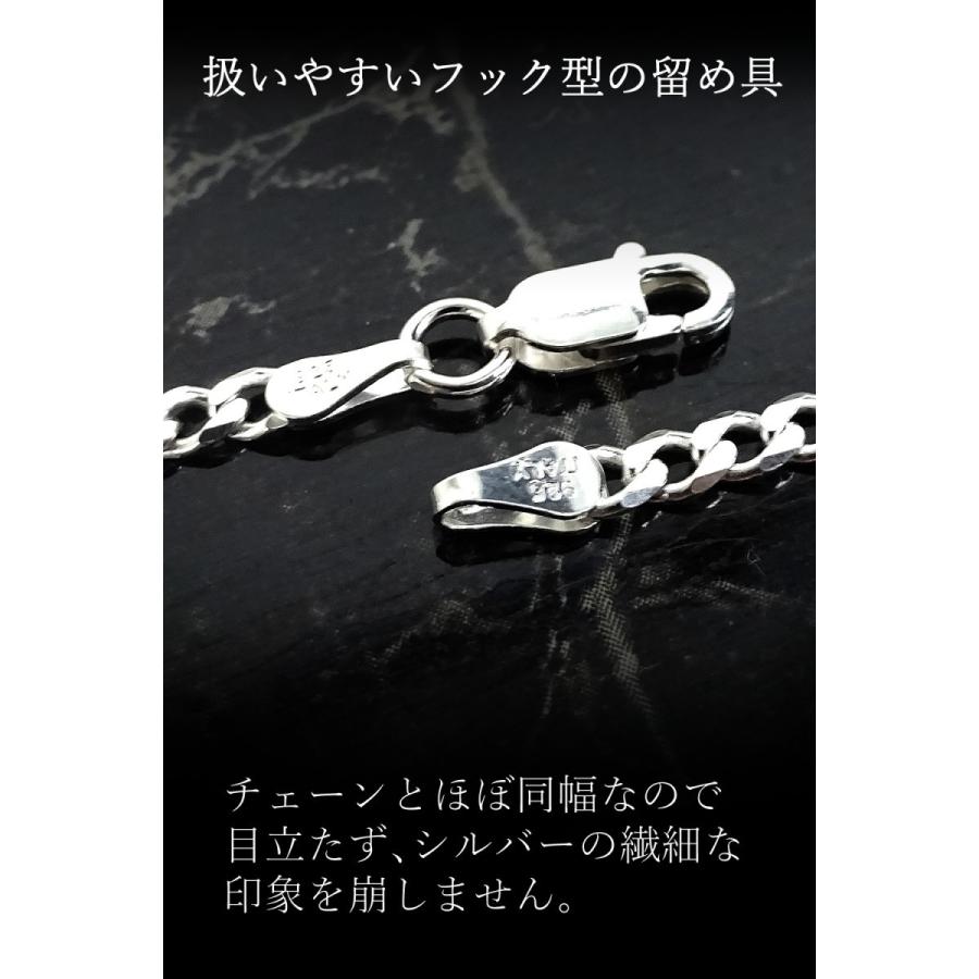 シルバー925 ネックレス 6面カット 喜平 チェーン 3mm 60cm : 京都
