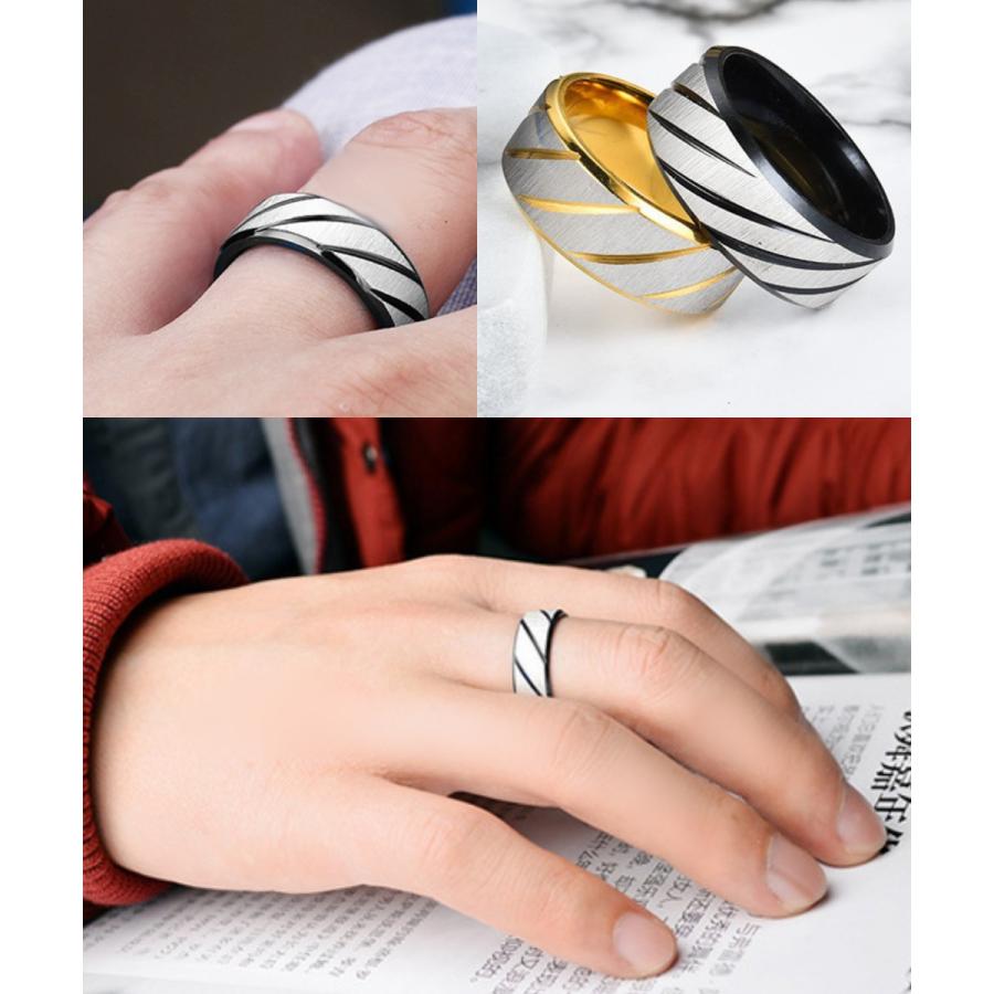 ステンレス ツイル リング メンズ ステンレス 指輪 ゴールド ブラック |  | 05