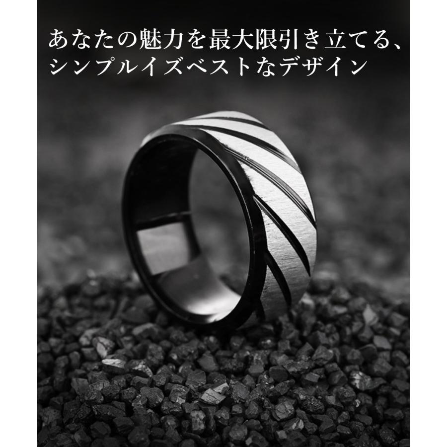 ステンレス ツイル リング メンズ ステンレス 指輪 ゴールド ブラック |  | 02