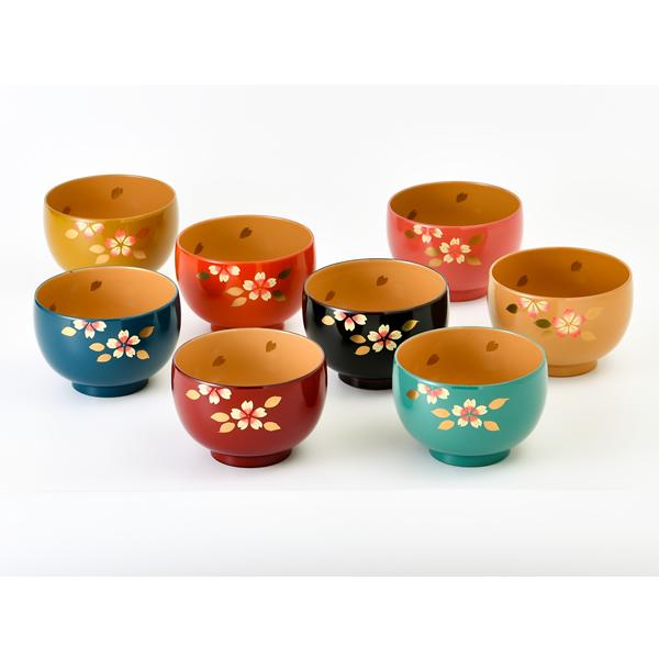 桜 カラー汁椀 ピンク 越前漆器 お椀 漆器 ギフト 内祝い お返し 結婚