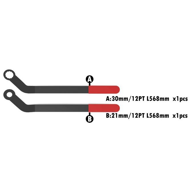 コシハラ ベルトテンショナーレンチ ベルトテンショナーツール for MINI COOPER N12 N14 N16 N18 サイズ21/30(mm)12PT 全長550mm 台湾製 KOSHIHARA N041｜koshiharatool｜05