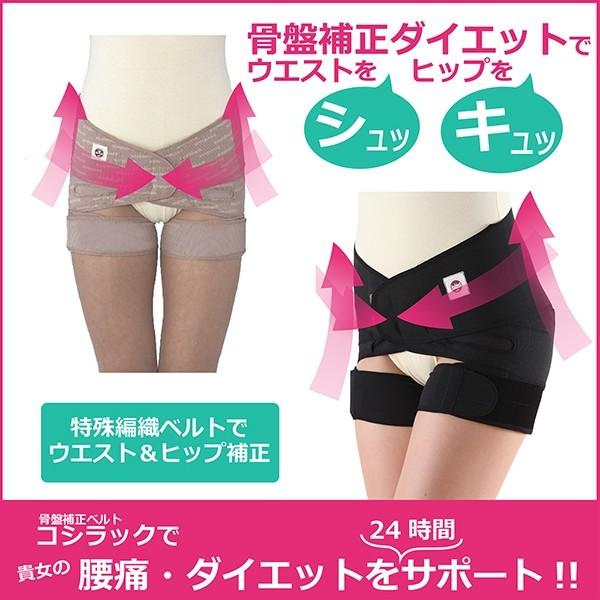 骨盤矯正ベルト【コシラック＋ワンベルト お得セット/ブラック