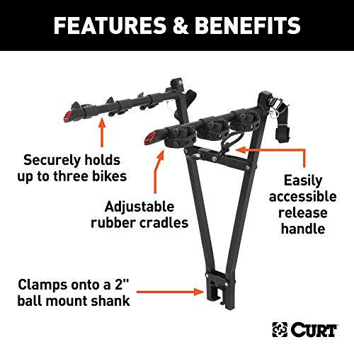 【並行輸入品】Curt 18013 clamp onバイクラック CURT 18013 Clamp On Trailer Hitch Bike_7