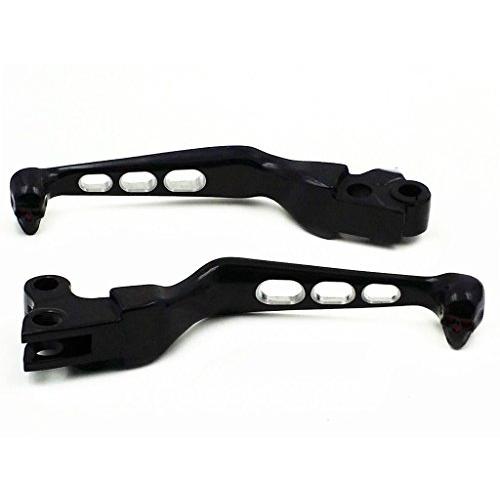 Skull Brake Clutch Levers for Harley Fat Boy Dyna Road King FX X 並行輸入品