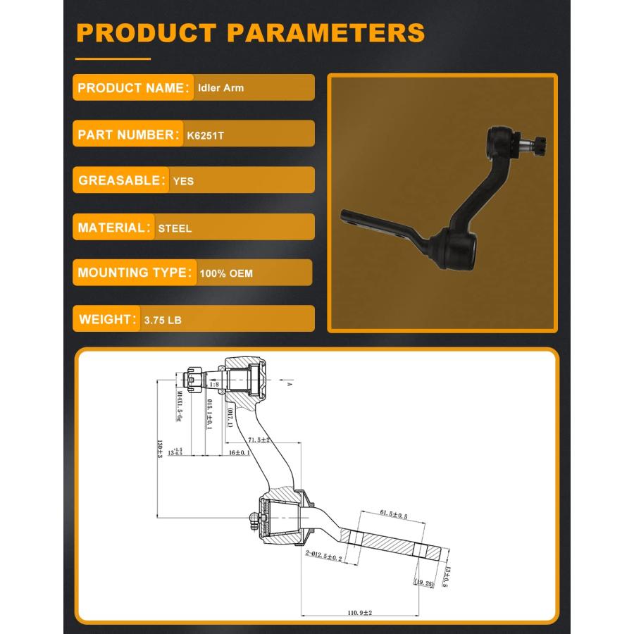 【並行輸入品】SOSOPART 14pc Set 4WD Suspension Kit Upper Control Arm Inner Out_6