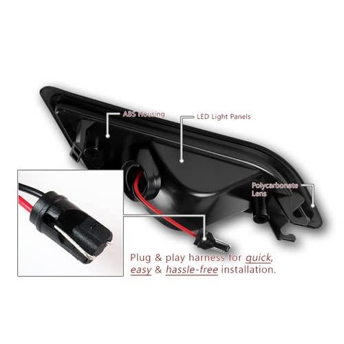 【並行輸入品】HK5 Pair Front Bumper Amber LED Turn Signal Side Marker Lights L